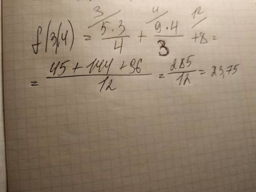 Найдите f’(3/4), если f(x)=5x+9x^-1+8