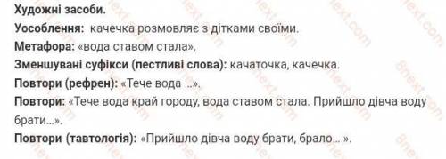 До понеді! ? визначити художні засоби із вірша тече вода із-за гаю​