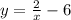 y=\frac{2}{x} -6