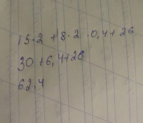 1. числовые и выражениявариант 41. найдите значение выражения15а + 8ab + 26— при а = 2, b = 0,4.​