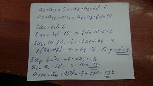 Решите с объяснениями кому не видно найти а1, d, а101​