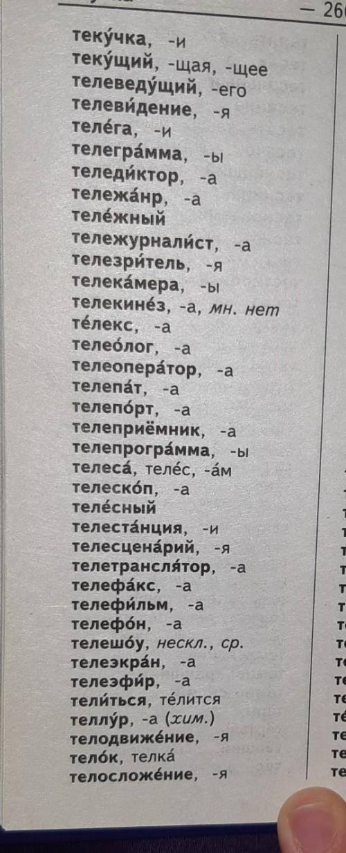 Используя орфоэпический словарь выпишите как можно больше существительных с начальными элементами те