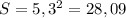 S=5,3^2=28,09