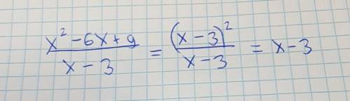 Скоротіть дріб х^2-6х+9 х-3​