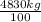 \frac{4830kg}{100}
