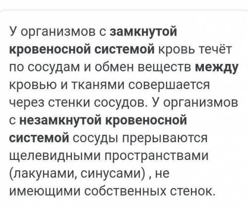Яка різниця в замкненій і незамкненіз кровоносній системі