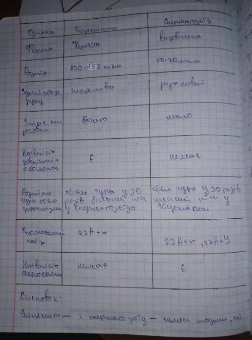 Побудуйте таблицю, у якій порівняйте особливості будови яйцеклітин і сперматозоїдів людини за такими