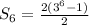 S_{6} = \frac{2(3^{6}-1) }{2}
