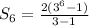 S_{6}= \frac{2(3^{6} - 1)}{3-1}