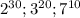 2^{30};3^{20};7^{10}