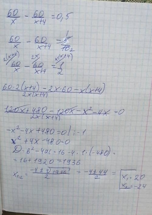 Напишите решение уравненияответ = x=-24 и x= 20