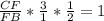 \frac{CF}{FB} *\frac{3}{1} *\frac{1}{2} =1