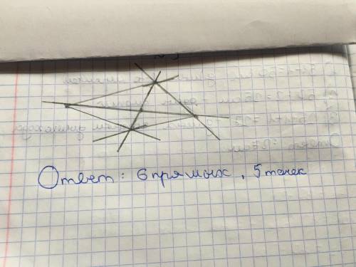 Отметьте на листе своей тетради четыре точки так, чтобы никакие три из них не лежали на однойпрямой.