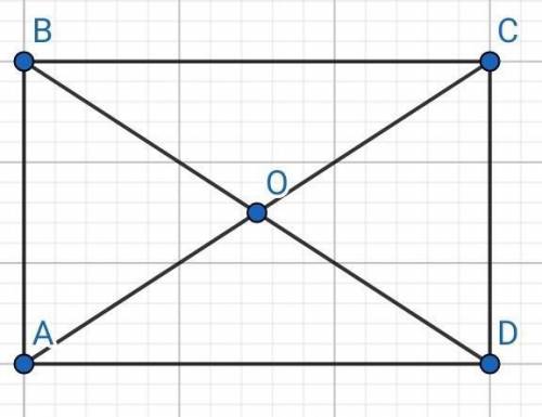 Диагонали прямоугольника ABCD пересекаются в точке O, AB=10 см, BD= 12 cм. Найдите периметр треуголь