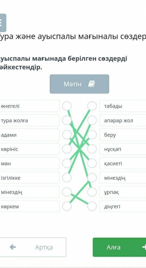 Тура және ауыспалымағыналы сөздерМәтінде қараменберілген сөздер қаймағынада берілгенінанықта.а)тура
