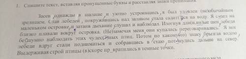 1. Спишите текст, вставляя пропущенные буквы и расставляя знаки препинания. Засев однажды в шалаше и