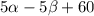 5 \alpha - 5 \beta + 60