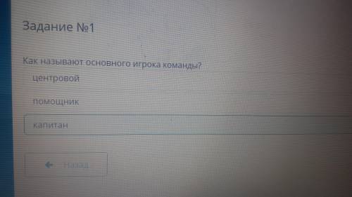 Как называют основного игрока команды? ЦентровойКапитан дайте правильный ответ​