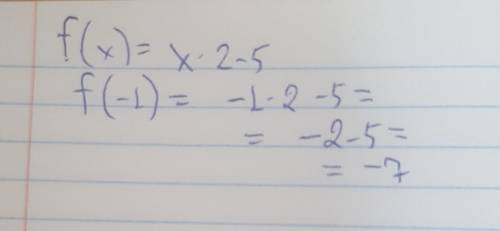 F(x) =x*2-5. Знайдіть f(-1)1.-62.-43. - 34. 4 плс​