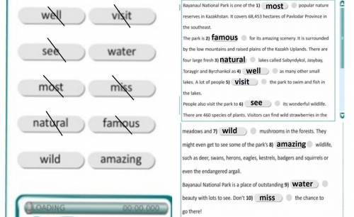 Complete the short articl e with the words below Осталось 30 минут ​