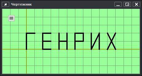 Написать имя Генрих чертёжник