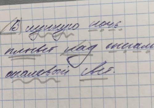 Сделать синтаксический разбор предложения: А в лунную ночь плывёт над снегами опаловый свет. сделать
