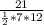 \frac{21}{\frac{1}{2}*7*12 }