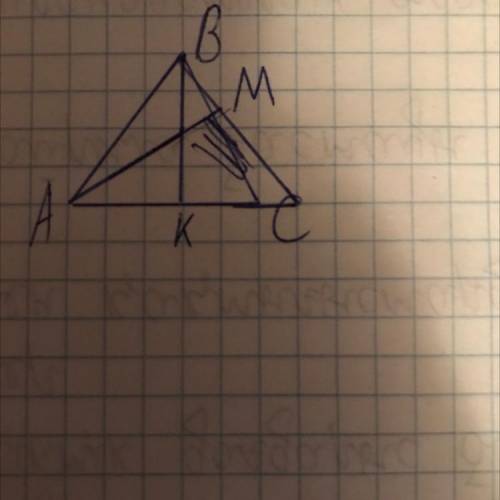 На стороне ВС треугольника АВС отмечена точка M так, что BM:MC=3:10. В каком отношении отрезок АМ де