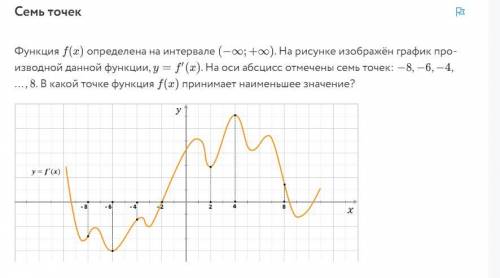 В какой точке функция принимает наименьшее значение?