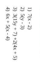 Образец: 126х + 7(2у - 13)=126х + 7*2у-7*13=126х+14у-91​
