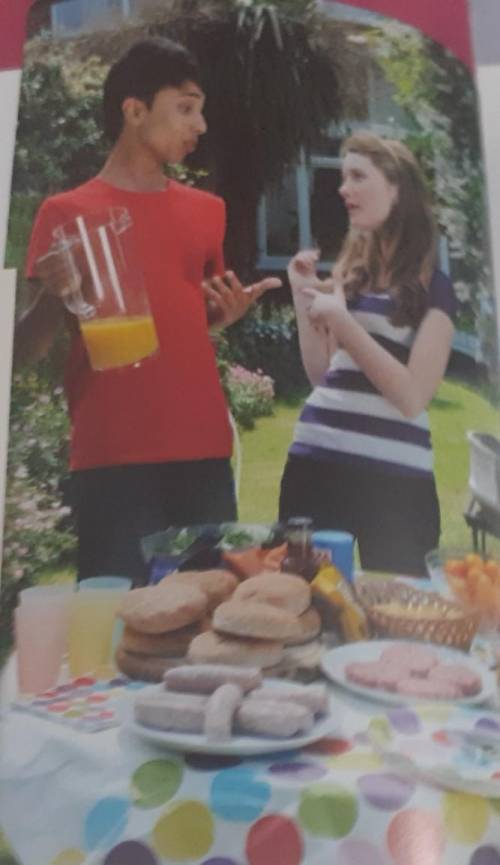 Look at the photo. What are Lucy andAdam preparing?​