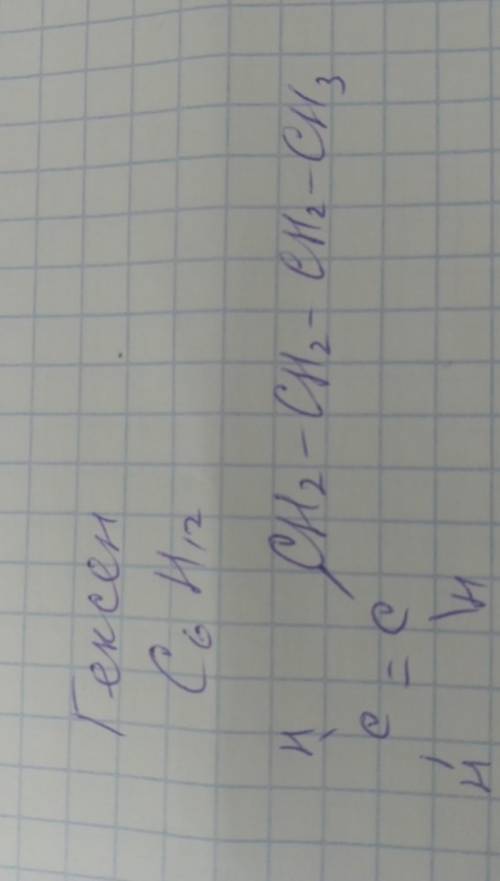 с химией Напишите полную структурную формулу и сокращённую формулу:Пентина,Гексена,Гептана