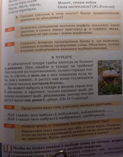 Из текста упр. 111 выпишите выделенные слова и выпол-ните их морфемный анализ.​