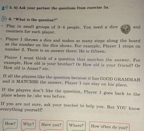 Ask your partner the questions from exercise 5a )..5a)Задайте партнеру вопросы из упражнения​