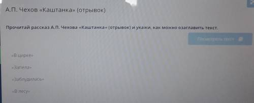 Прочитай рассказ А.П. Чехова «Каштанка» (отрывок) и укажи, как можно озаглавить текст.​