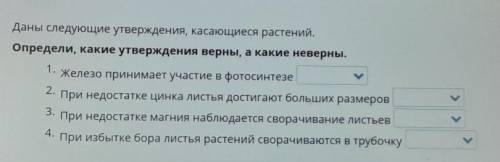 Определи Какие утверждения верны А какие неверны​