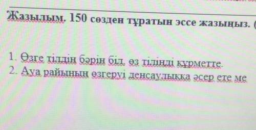 написать эссе на казахском 150 слов