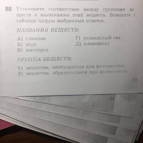 ￼￼Установите соответствие между группами Веществ и названия этих веществ.