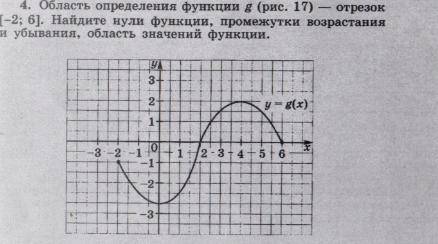 Найдите нули функции,промежутки возрастания и убывания,область значений функции...