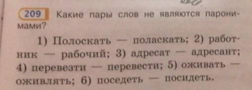 Какие пары слов не являются паронимы? ​