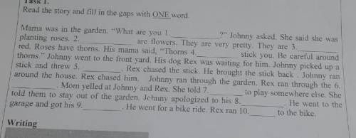 Read the story and fill the gaps with one word