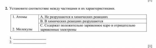 Установите соответствие между чистицами и их характеристиками​