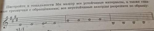 Постройте устойчивые интервалы в ми мажор, умоляю( я должна была отправить готовое дз еще сутки наза