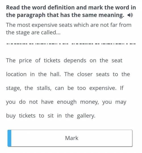 Read the world definition and mark ​