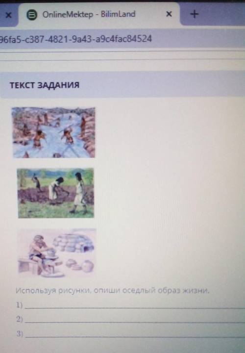 Используя рисунки, опиши оседлый образ жизни,1)2)3) у меня СОЧ