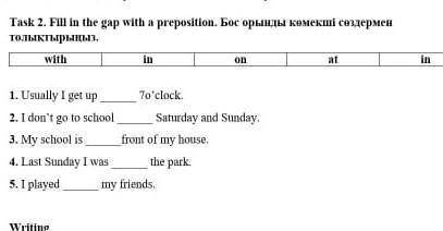 Fill in the gap with a preposition.With,in,on,at,in​