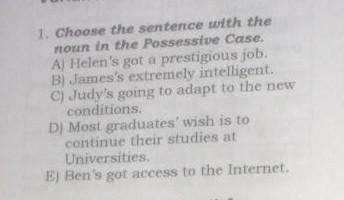 Choose the sentences with the noun in possesive case​