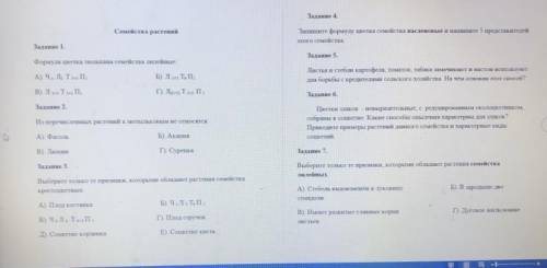 Семейства растений. Тест по биологии. ПРОДОЛЖЕНИЕ К 7-му ЗАДАНИЮ: д)В околоцветнике 6 листочков чаш