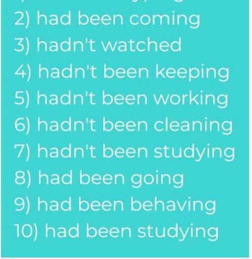 Fill in the following sentences by using past perfect simple or continuous. 1) Her boss was were ang