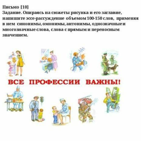 Опираясь на сюжеты рисунка и его заглавие напишите эссе рассуждение объемом 100-150 слов ВСЕ ПРОФЕС